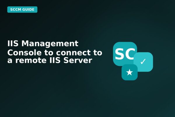 iis management console to connect to a remote iis server