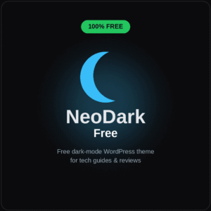 NeoDark — free dark-mode WordPress theme