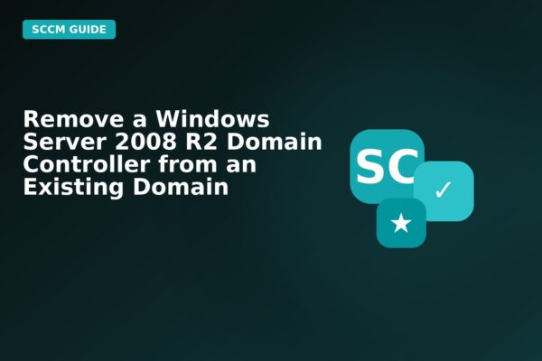 remove a windows server 2008 r2 domain controller from an existing