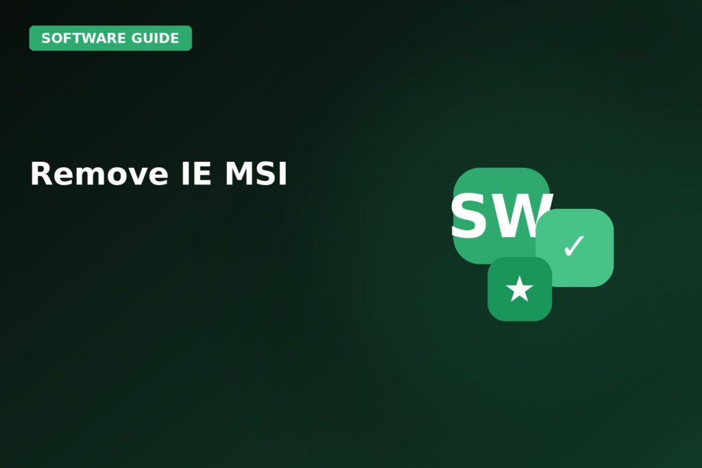 Remove Ie MSI