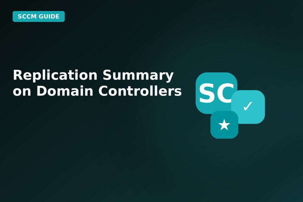 Replication Summary On Domain Controllers