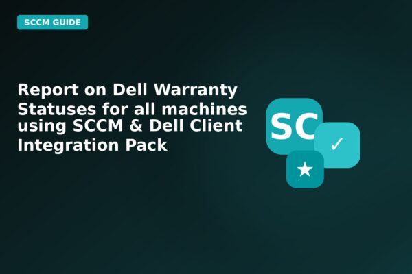 report on dell warranty statuses for all machines using sccm dell