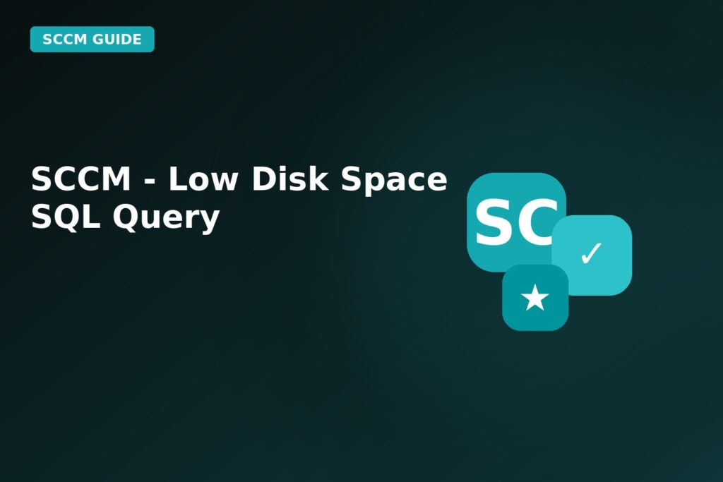 SCCM Low Disk Space SQL Query