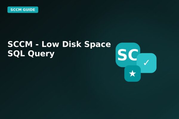 sccm low disk space sql query