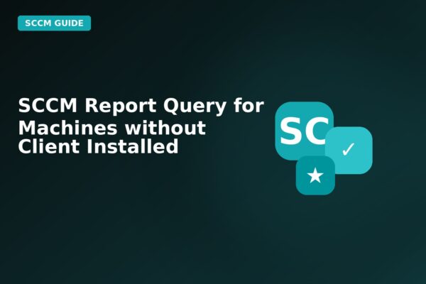 sccm report query for machines without client installed