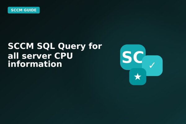 sccm sql query for all server cpu information