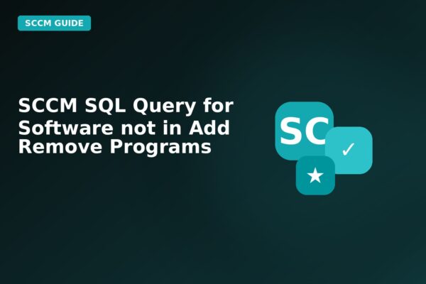 sccm sql query for software not in add remove programs