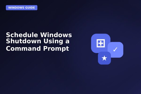schedule windows shutdown using a command prompt