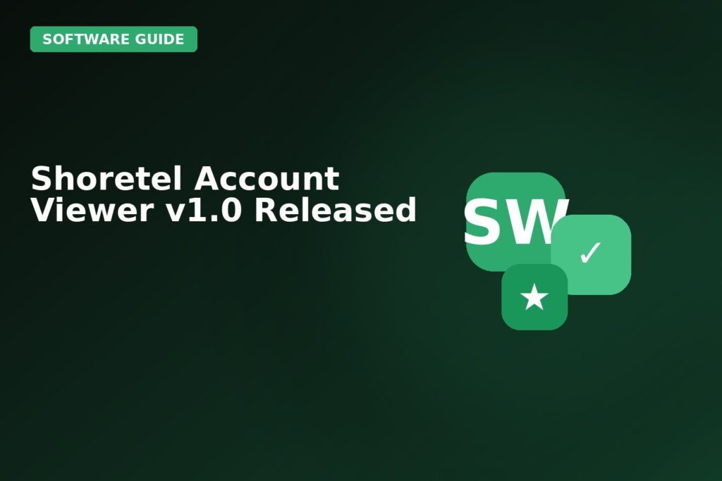 Shoretel Account Viewer V10 Released