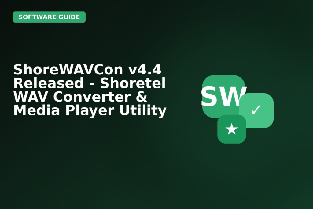 Shorewavcon V44 Released Shoretel Wav Converter Media Player Utility