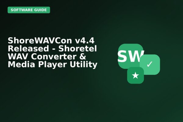 shorewavcon v44 released shoretel wav converter media player utility