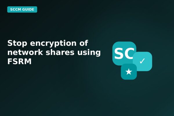 stop encryption of network shares using fsrm