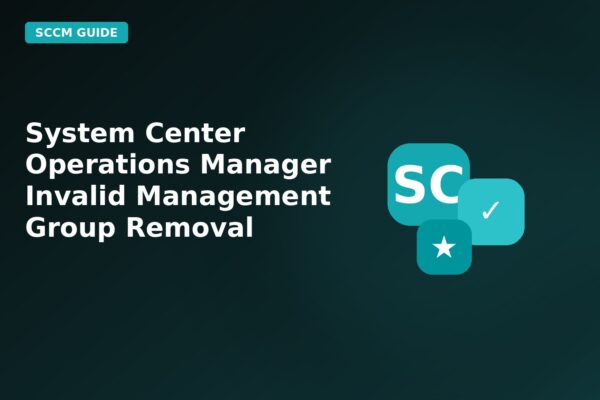 system center operations manager invalid management group removal