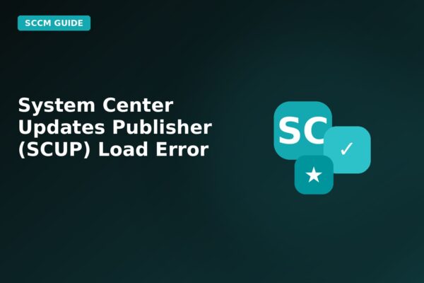 system center updates publisher scup load error