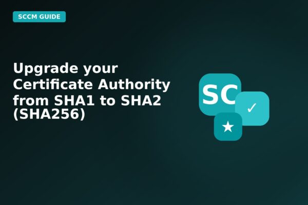 upgrade your certificate authority from sha1 to sha2 sha256