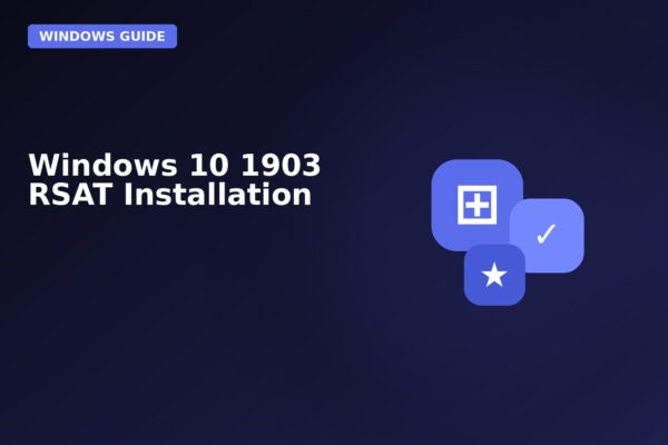 windows 10 1903 rsat installation