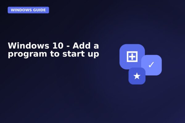 windows 10 add a program to start up