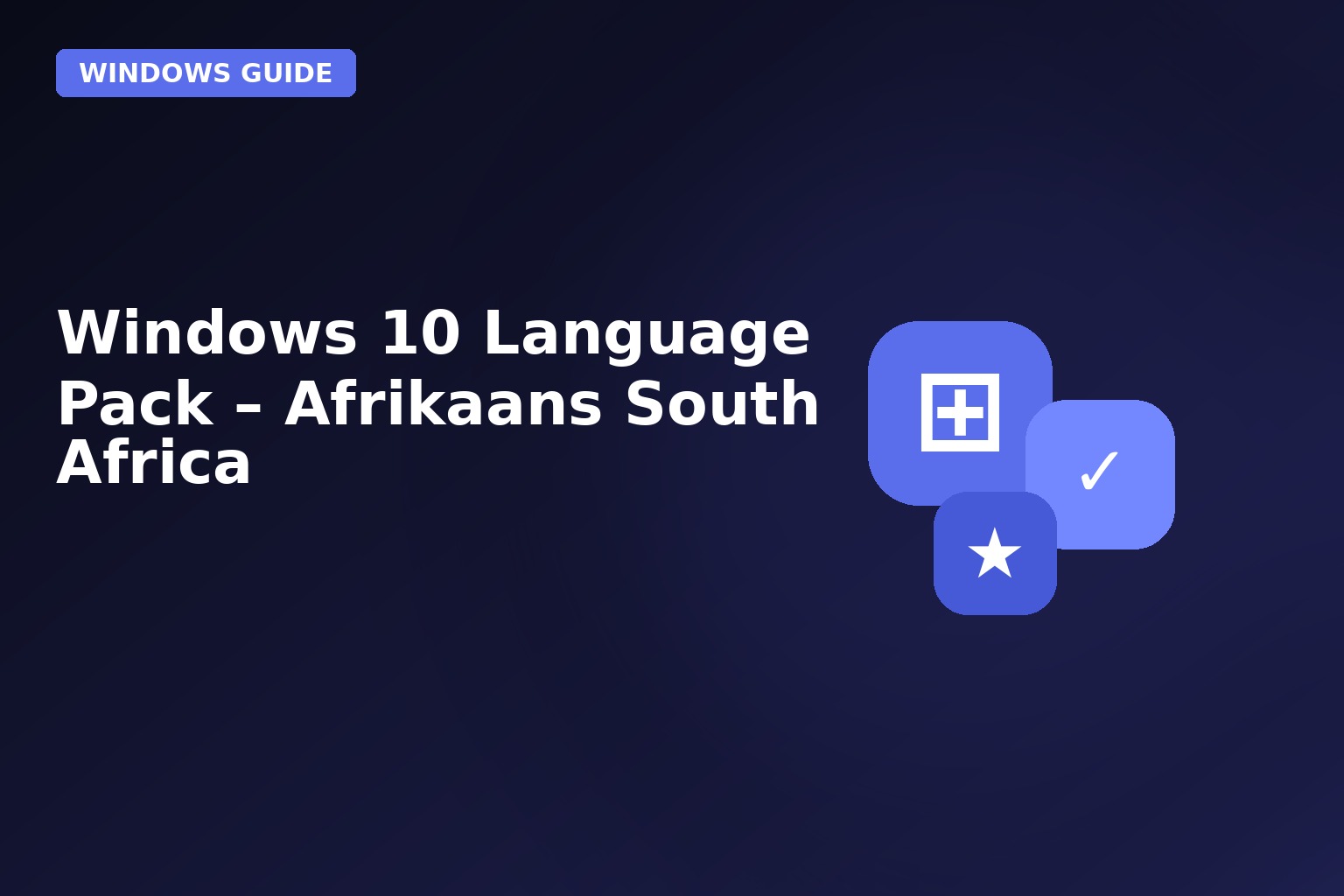 Windows 10 Language Pack Afrikaans South Africa