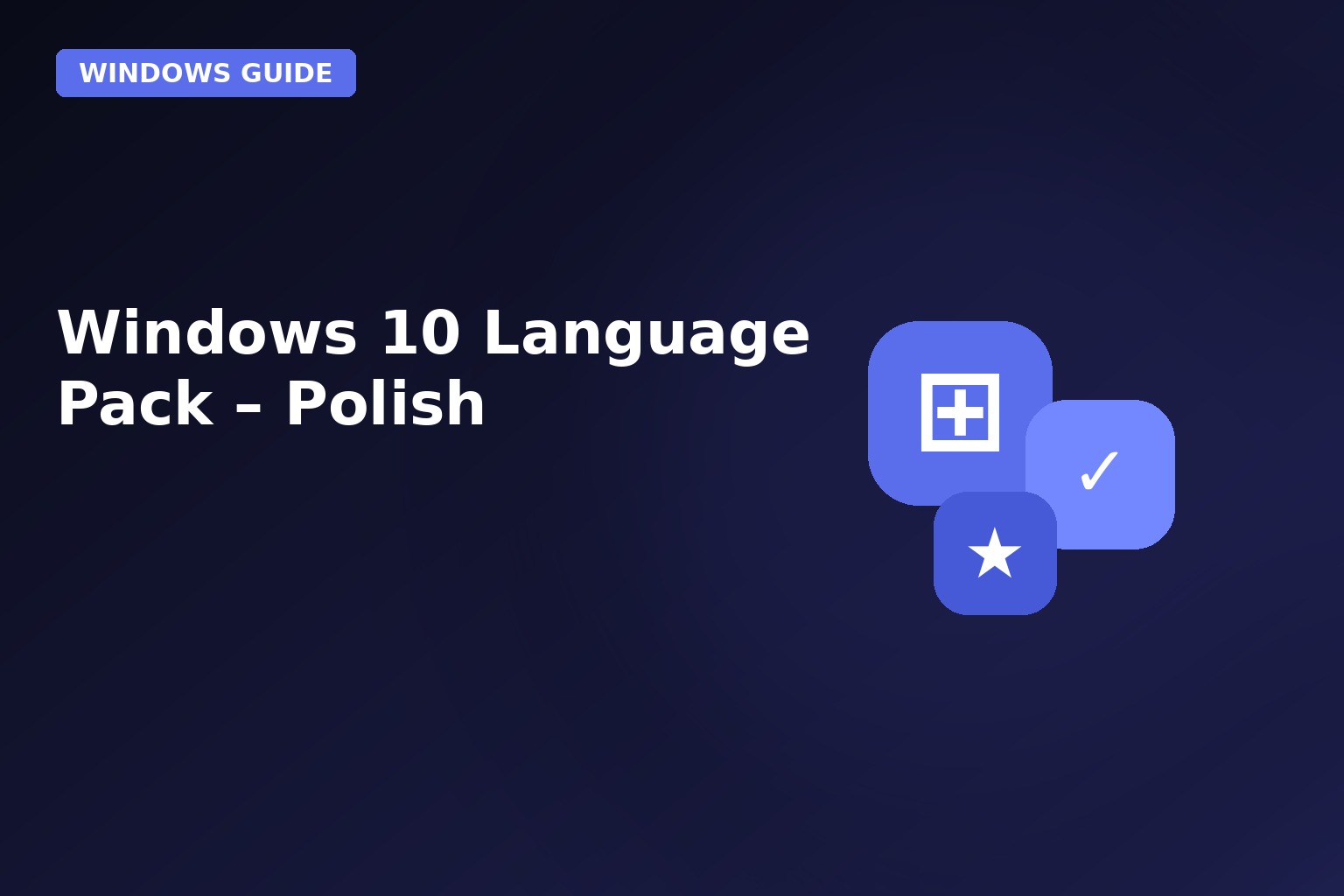Windows 10 Language Pack Polish