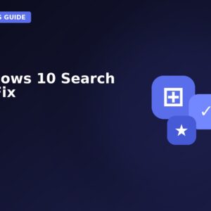 Windows 10 Search Bar Fix
