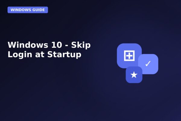 windows 10 skip login at startup