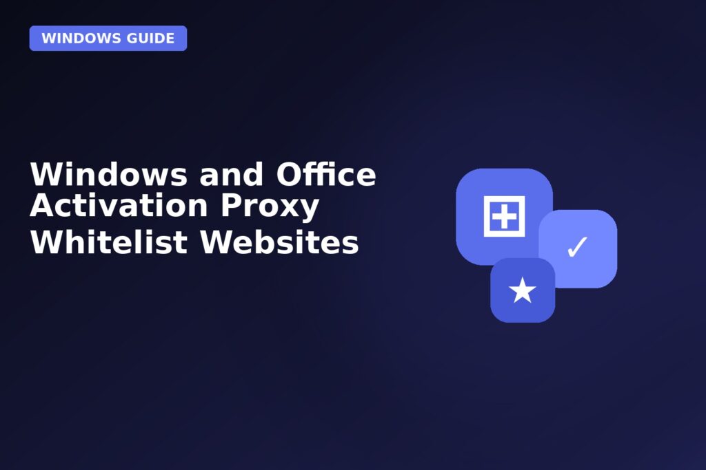 Windows And Office Activation Proxy Whitelist Websites