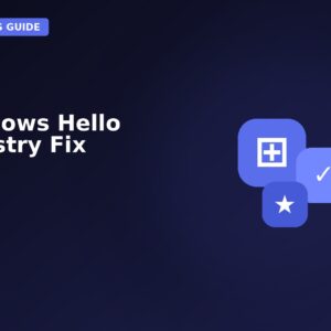 Windows Hello Registry Fix