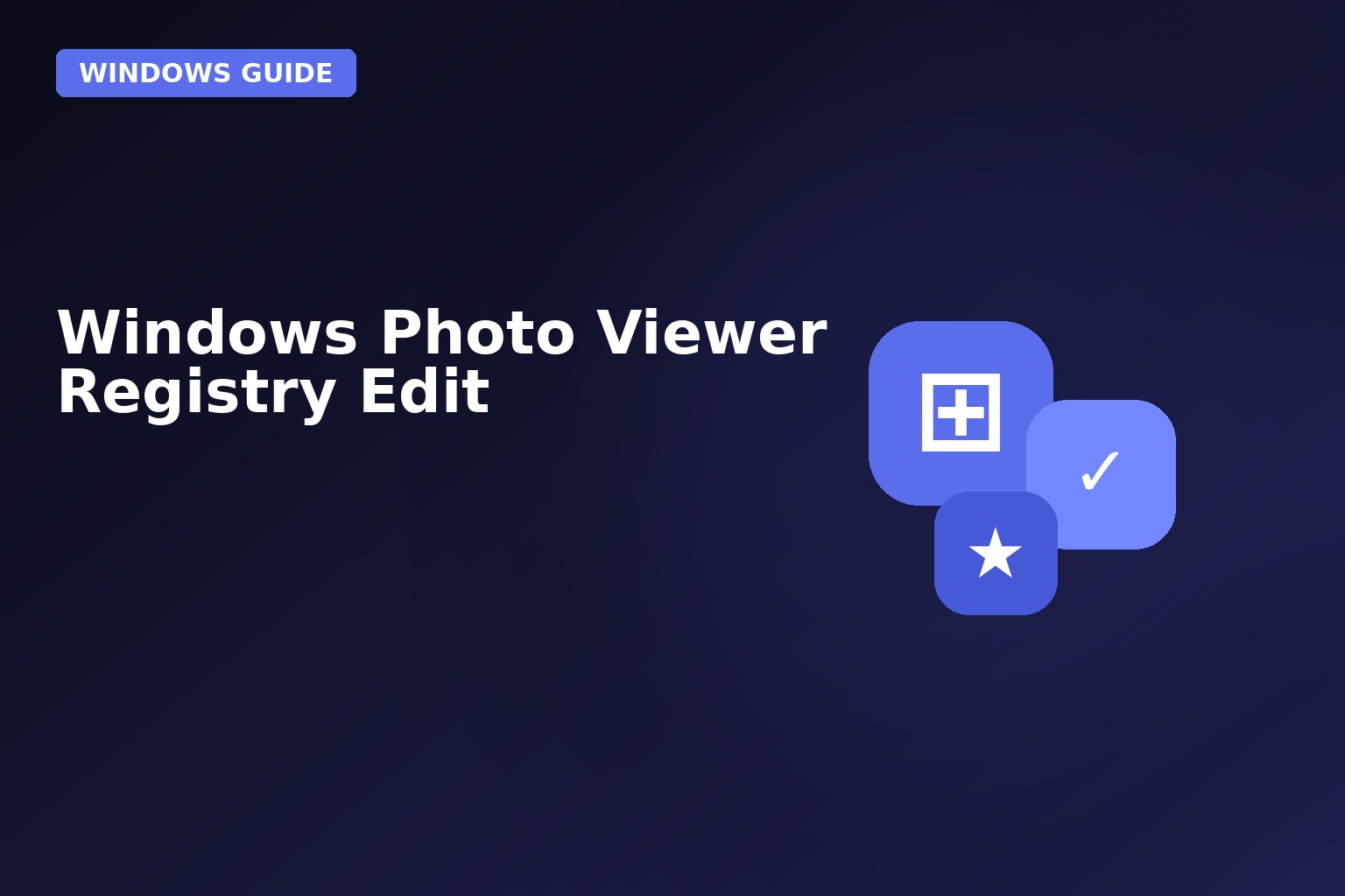 Windows Photo Viewer Registry Edit