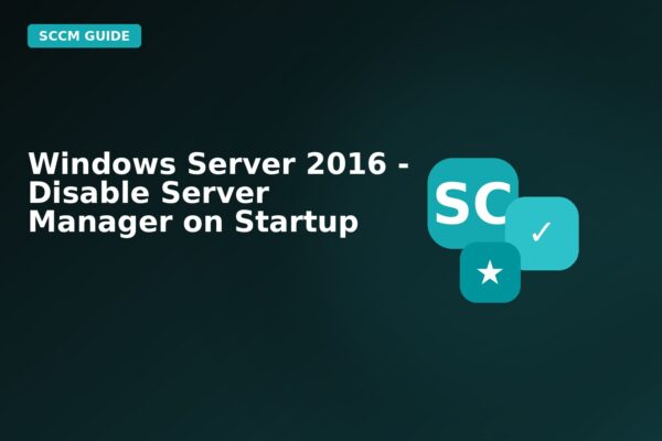 windows server 2016 disable server manager on startup