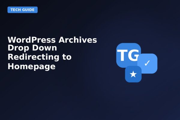 wordpress archives drop down redirecting to homepage
