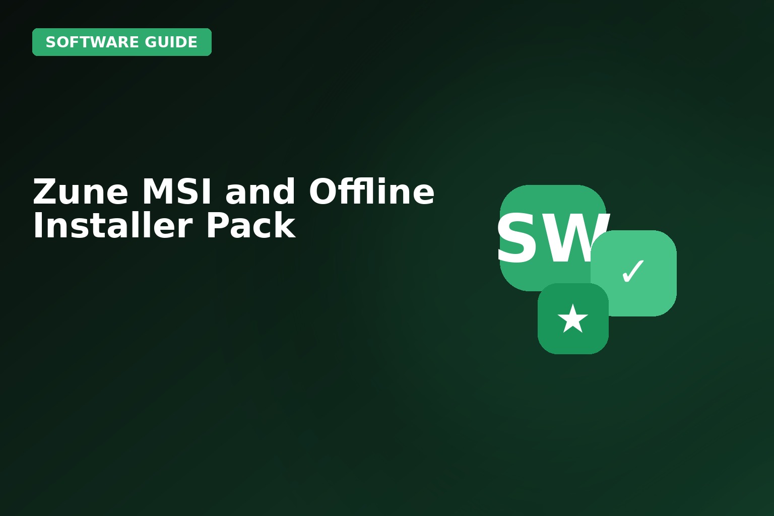 Zune MSI And Offline Installer Pack