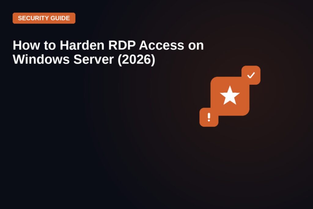 How to Harden RDP Access on Windows Server (2026). Featured image