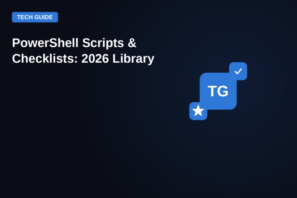PowerShell scripts and deployment checklists library illustration