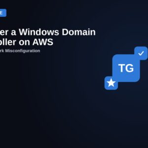 Recover a Windows domain controller on AWS after a network misconfiguration