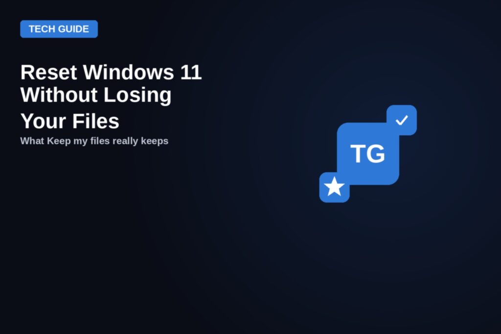 reset windows 11 keep files