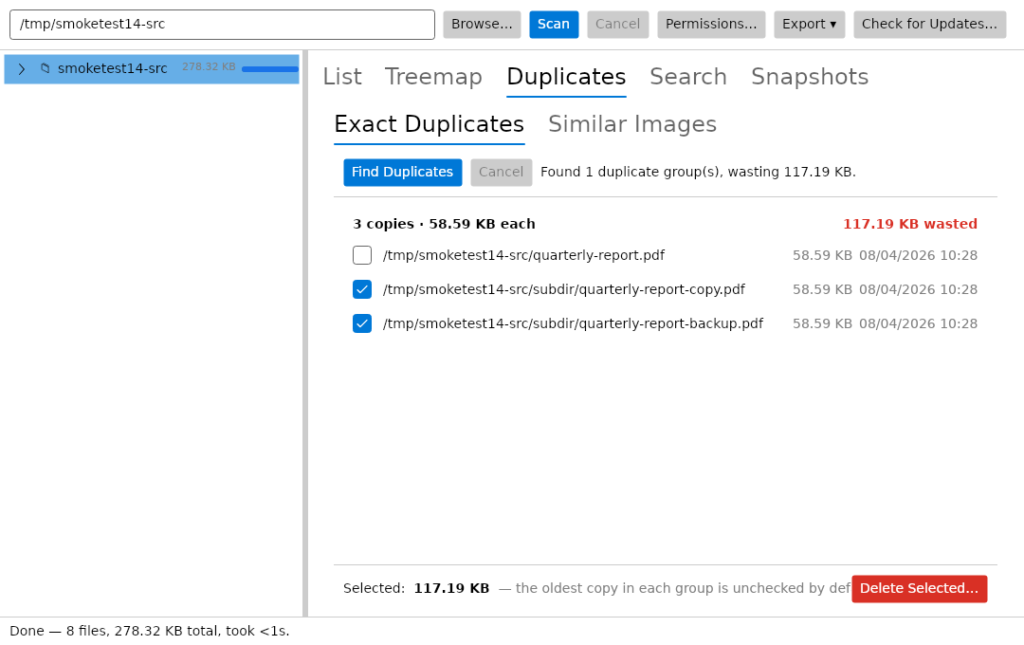 screenshotduplicates Exact duplicate detection, grouped and ready to clear