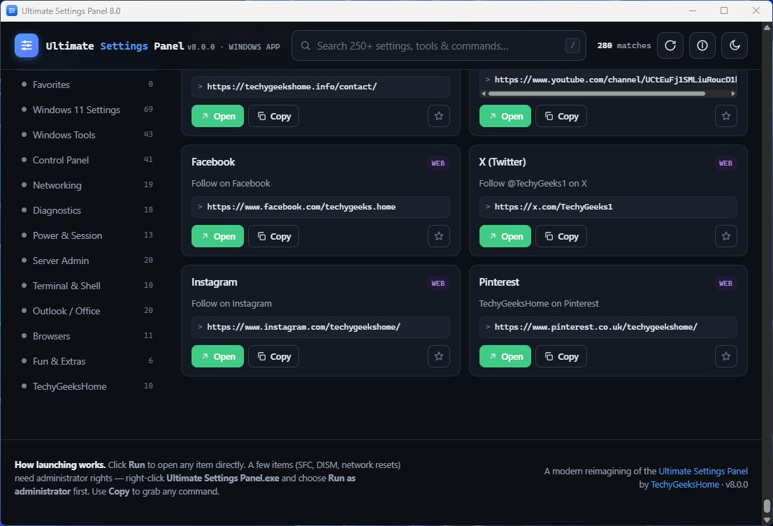 usp screenshot 2 Ultimate Settings Panel 8.0 (Windows App) - Image 3