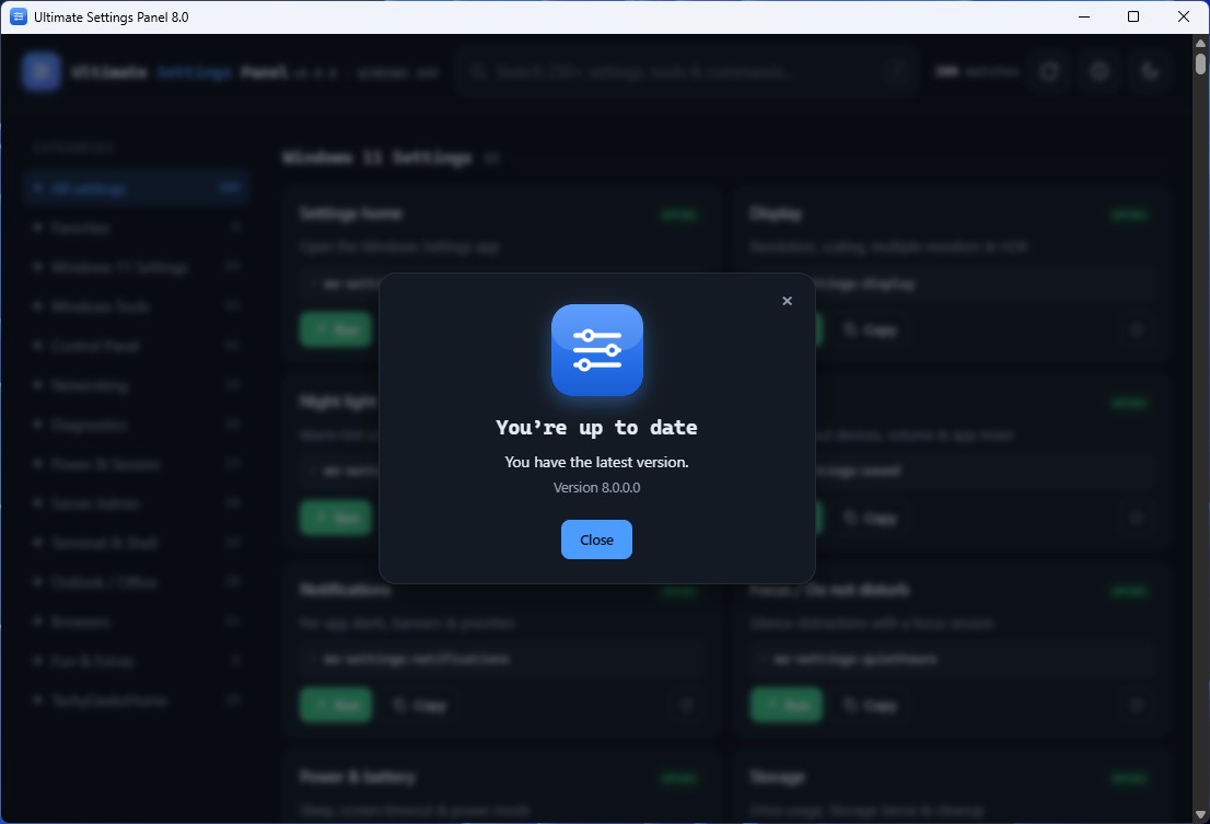 usp screenshot 3 Ultimate Settings Panel 8.0 (Windows App) - Image 4