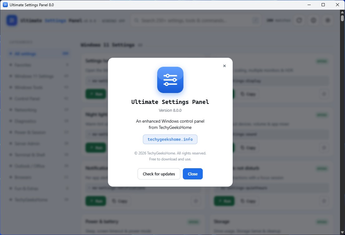 usp screenshot 8 Ultimate Settings Panel 8.0 (Windows App) - Image 9