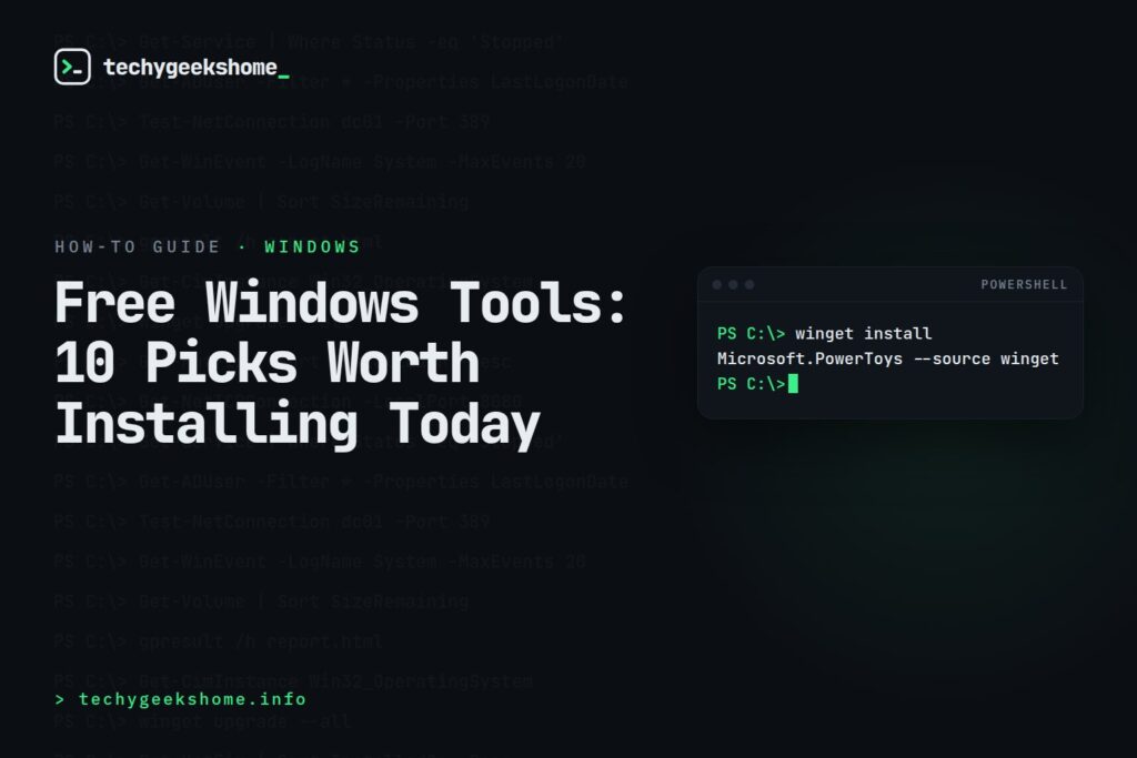 Free Windows Tools: 10 Picks Worth Installing Today