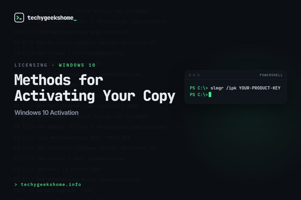 Windows 10 Activation: Methods for Activating Your Copy