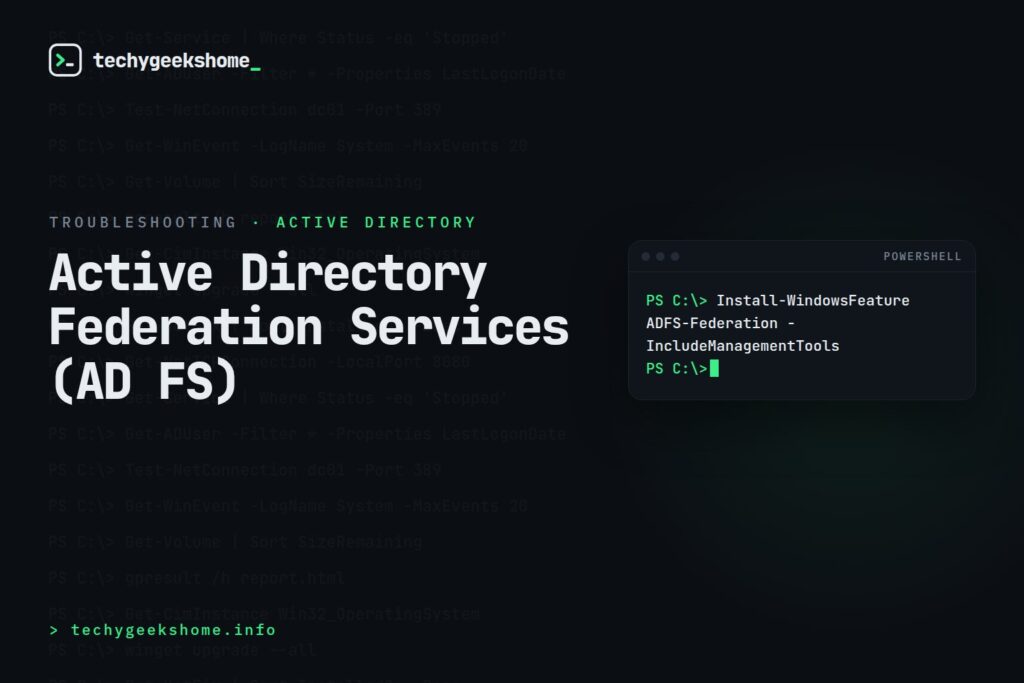 Active Directory Federation Services (AD FS): Setup and Common Errors