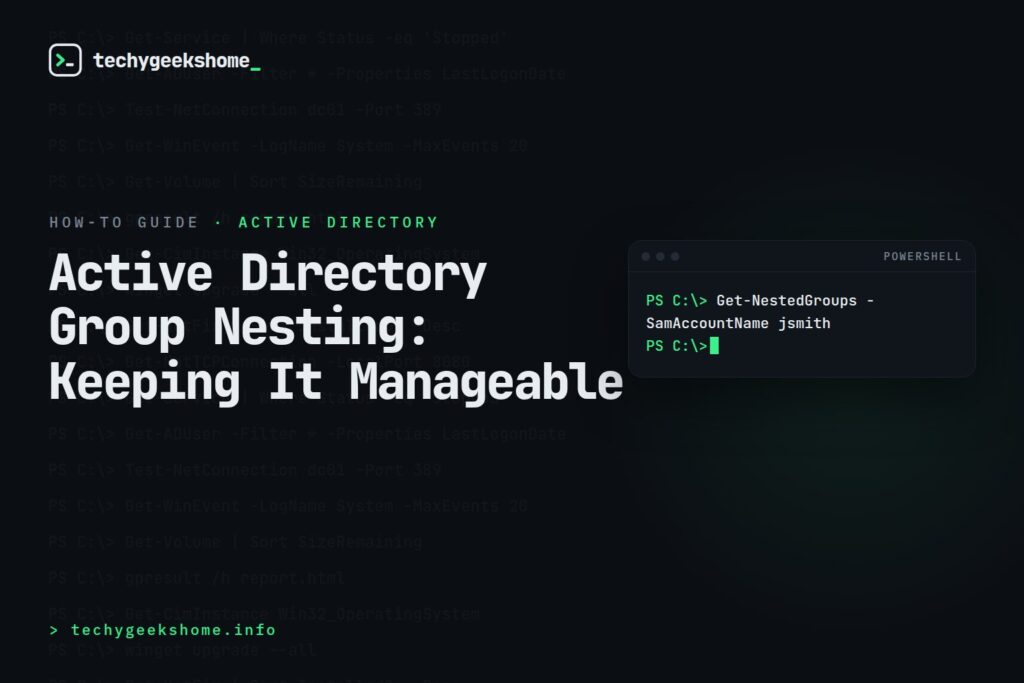 Active Directory Group Nesting: Keeping It Manageable