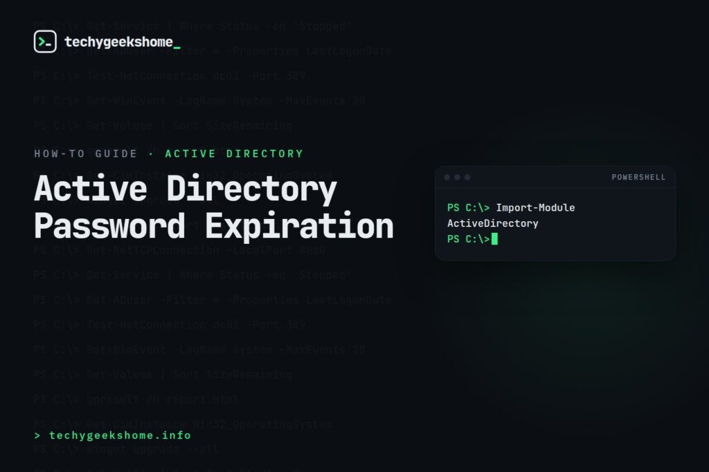 Active Directory Password Expiration: Automated Email Alerts