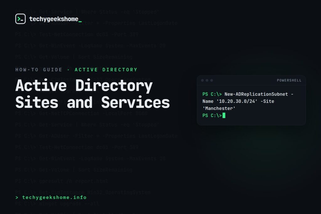 Active Directory Sites and Services: What It Does and Why It Matters