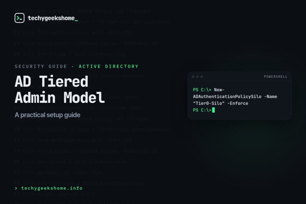 Active Directory Tiered Administration Model: A Practical Setup Guide