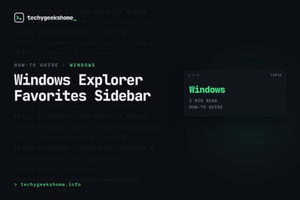 Windows Explorer Favorites Sidebar: Add Custom Links in Windows 7