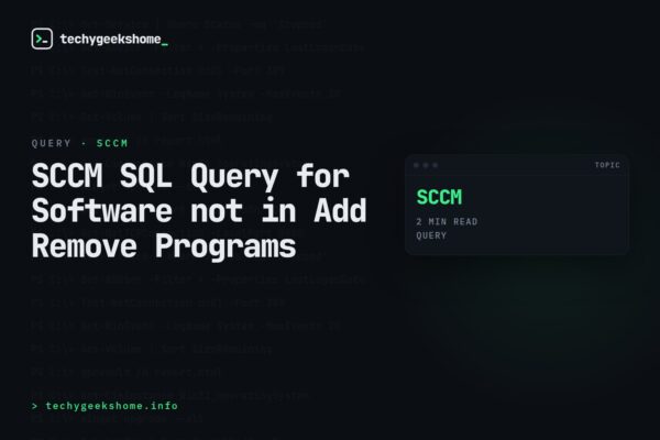 SCCM SQL Query for Software not in Add Remove Programs