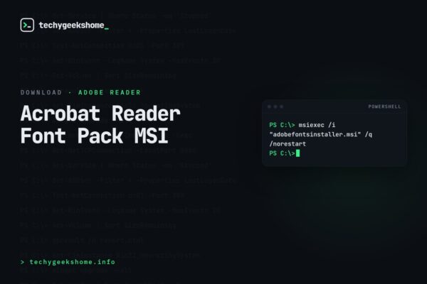 Adobe Acrobat Reader DC Font Pack MSI Download