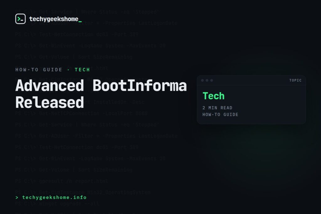 Advanced BootInforma Released
